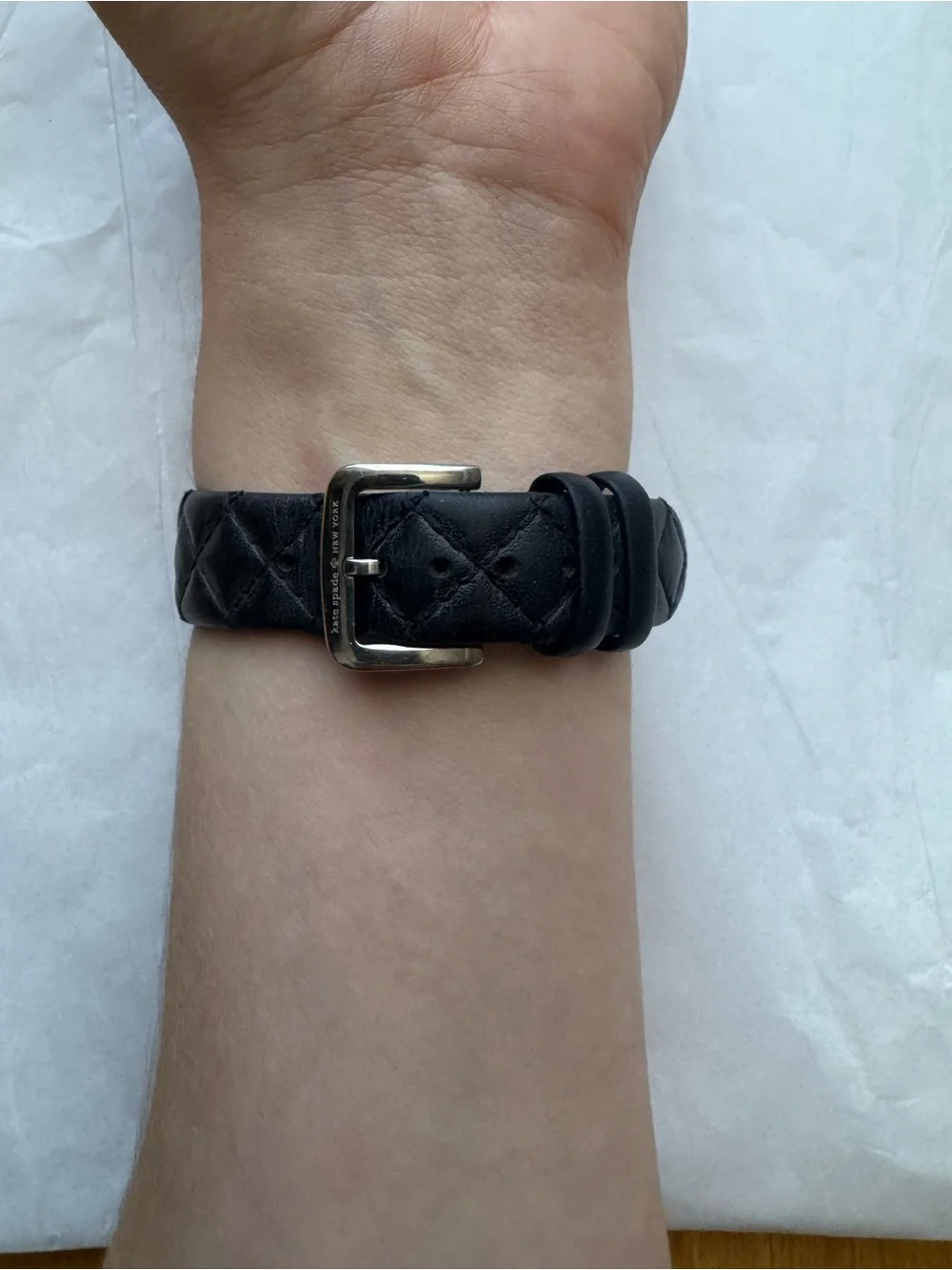 Kate Spade New York Black Quilted Leather Watch | Gold Tone Accents